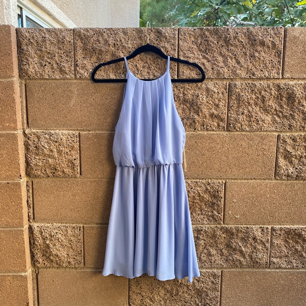 Baby Periwinkle Powder Blue Sheer Dress